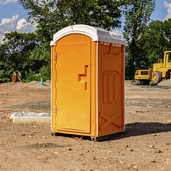 can i customize the exterior of the portable toilets with my event logo or branding in Foraker